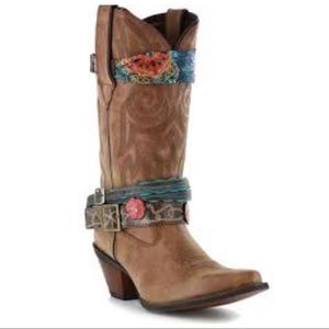 DURANGO Womens 12” Lifestyle Brown Boots 9.5 Straps and Buckles